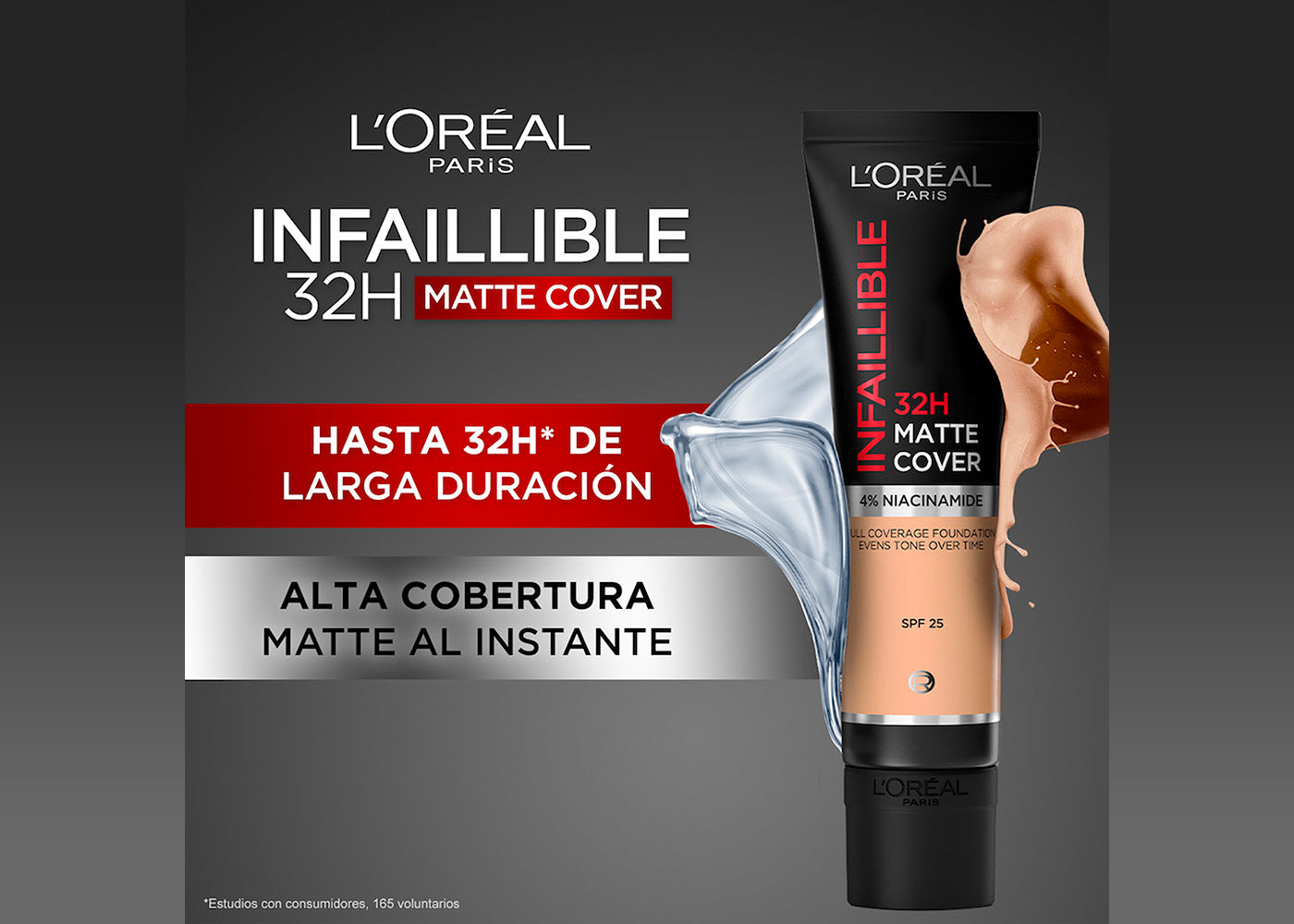 INFALLIBLE 32H BASE D/MAQUILLAJE 25COOL UNDERTONE 1PZ